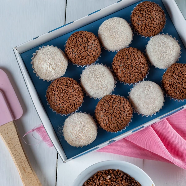 Caixa com 12 brigadeiros artesanais